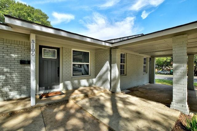 view of doorway to property