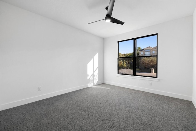 419 Hazeltine Dr, Lakeway, TX 78734 - spare room featuring ceiling fan and dark colored carpet