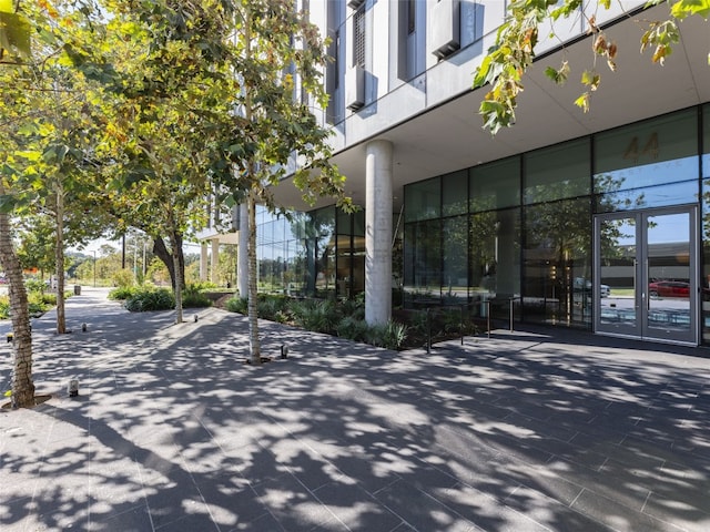 exterior space with french doors