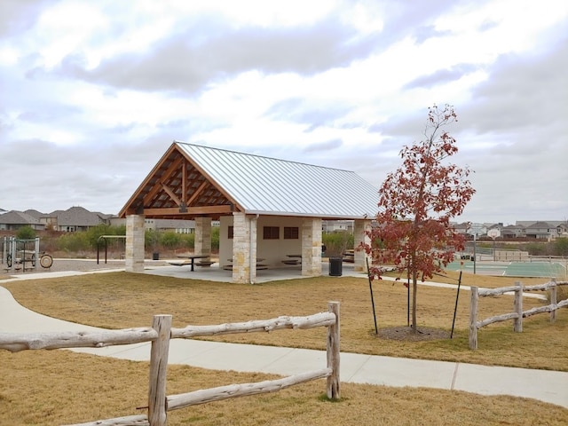 view of property's community featuring a gazebo