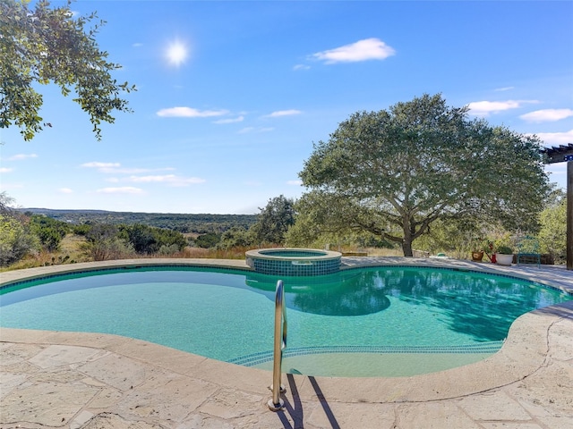 1178 Hidden Creek Dr, Dripping Springs, TX 78620 - view of pool with a pool with connected hot tub and central air condition unit