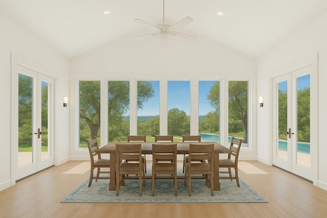 1178 Hidden Creek Dr, Dripping Springs, TX 78620 - sunroom featuring french doors and vaulted ceiling
