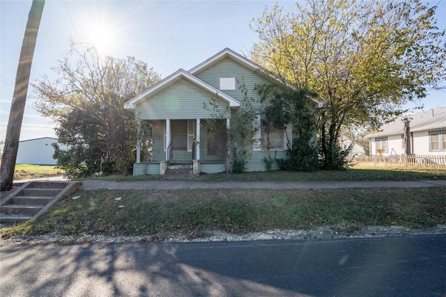 view of front of house with covered porch