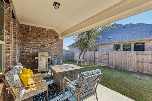 view of patio / terrace featuring area for grilling