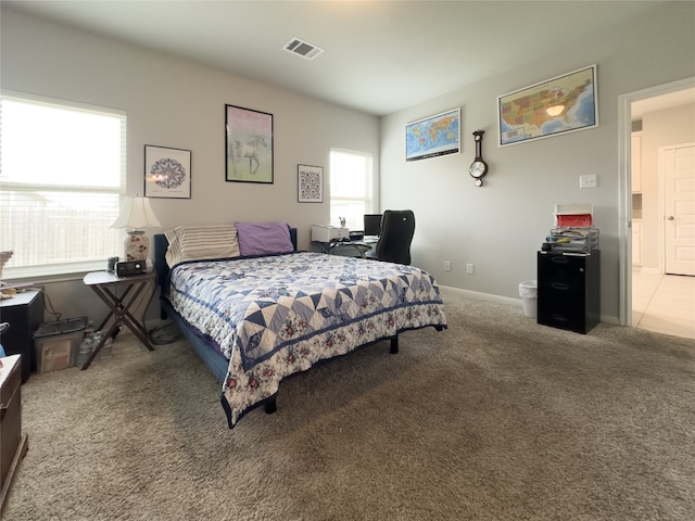 view of carpeted bedroom