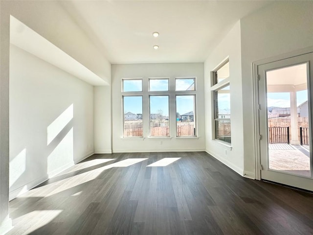 interior space featuring dark hardwood / wood-style flooring