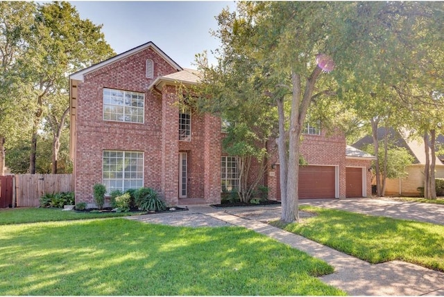 view of front of house with a front lawn