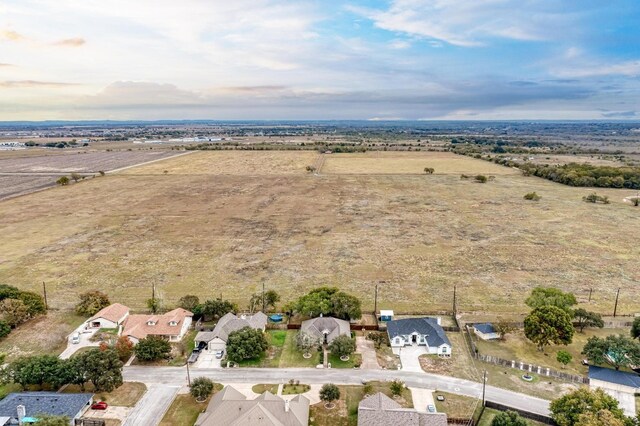 bird's eye view with a rural view