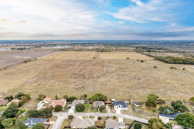 drone / aerial view featuring a rural view