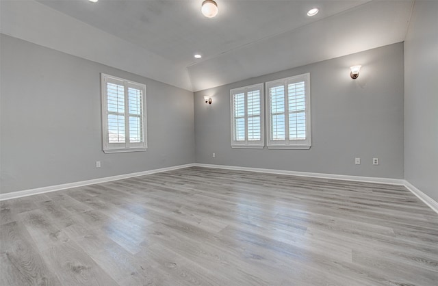 unfurnished room featuring light hardwood / wood-style flooring