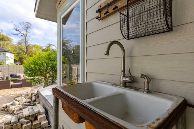 exterior details featuring sink