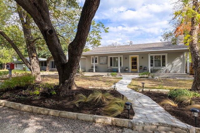 view of front of property with a porch