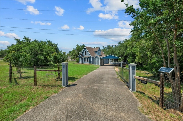 view of front of property with a front yard