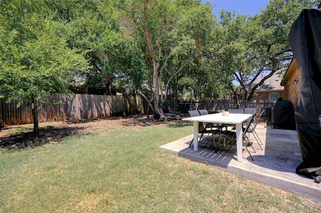 view of yard with a patio