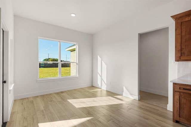 interior space featuring light hardwood / wood-style flooring