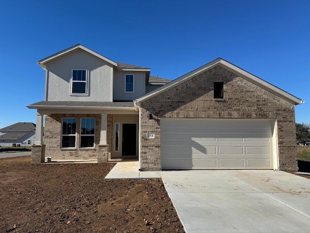 view of front of house featuring a garage