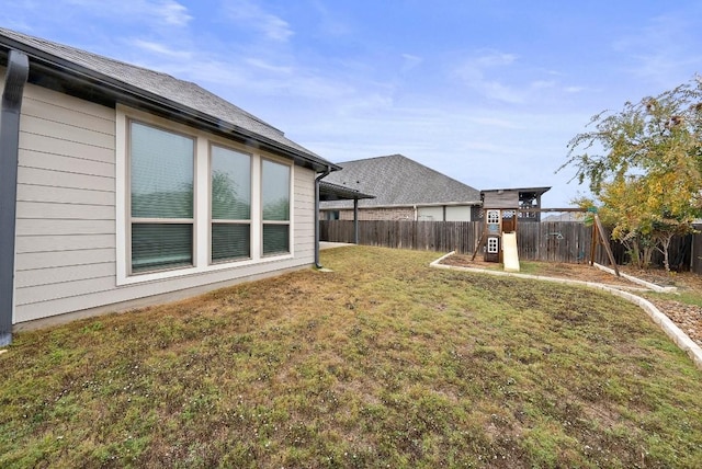 view of yard featuring a playground