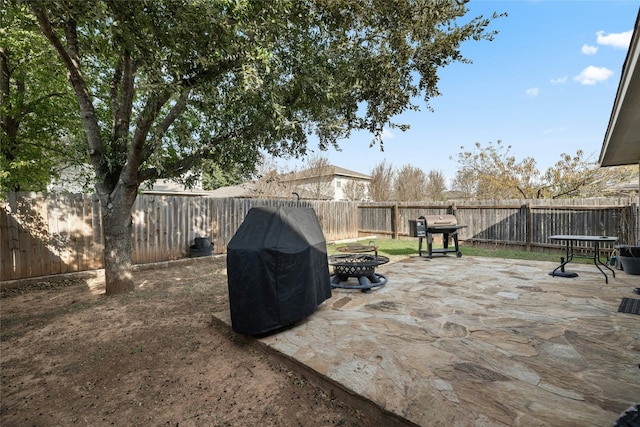 view of patio / terrace featuring grilling area