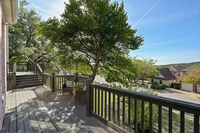 view of wooden terrace