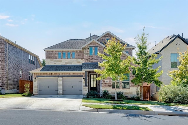 view of front facade with a garage