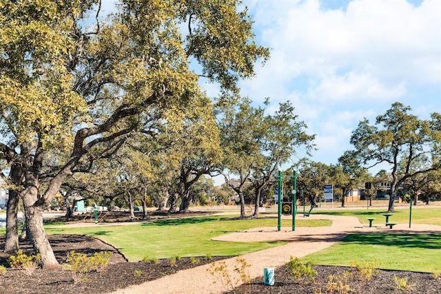 view of home's community featuring a lawn