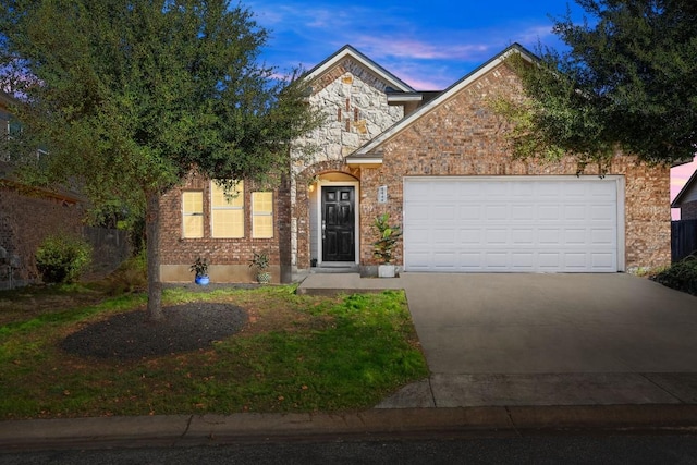 view of front of house featuring a garage