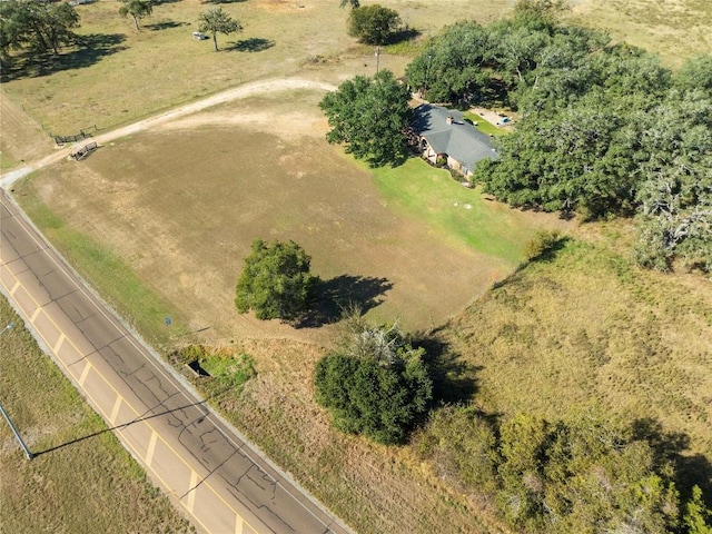 drone / aerial view featuring a rural view