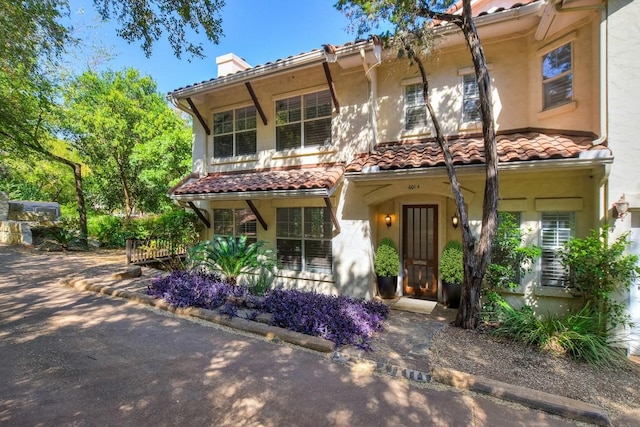 view of mediterranean / spanish house