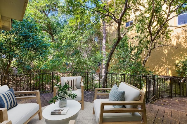 view of patio / terrace with an outdoor living space