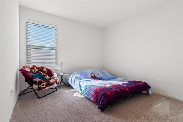 bedroom with carpet