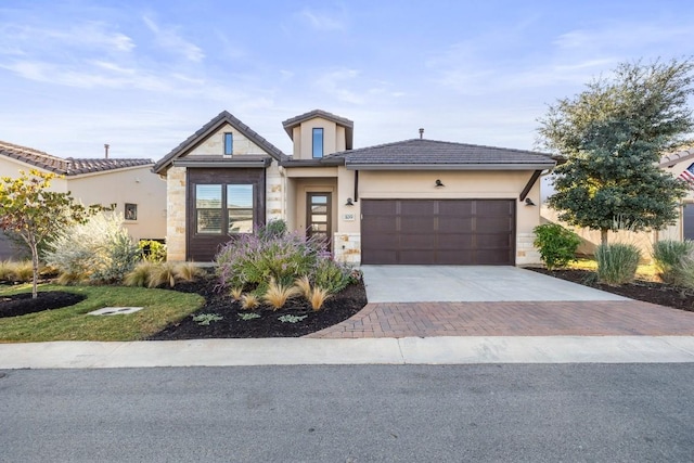 view of front of house featuring a garage