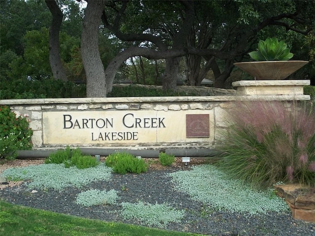 view of community sign