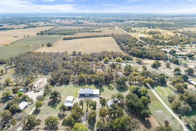 bird's eye view featuring a rural view