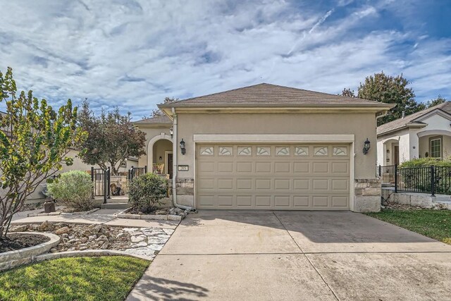 view of front of home featuring a garage