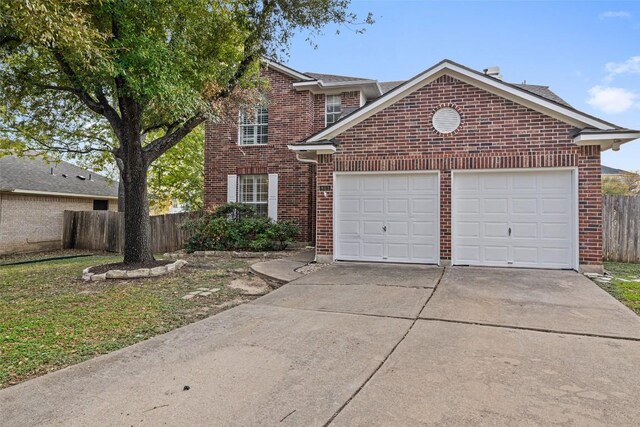 view of property with a garage