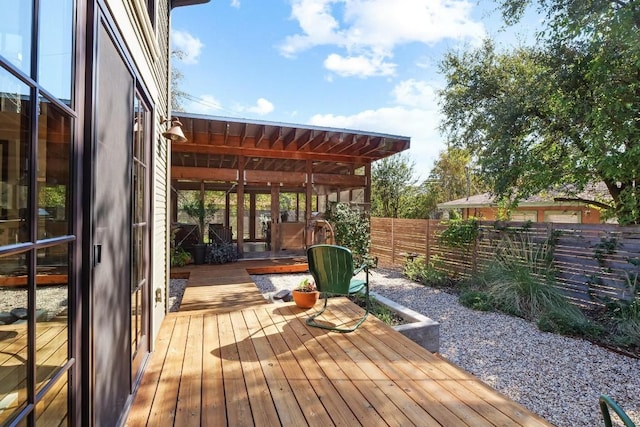 view of wooden deck