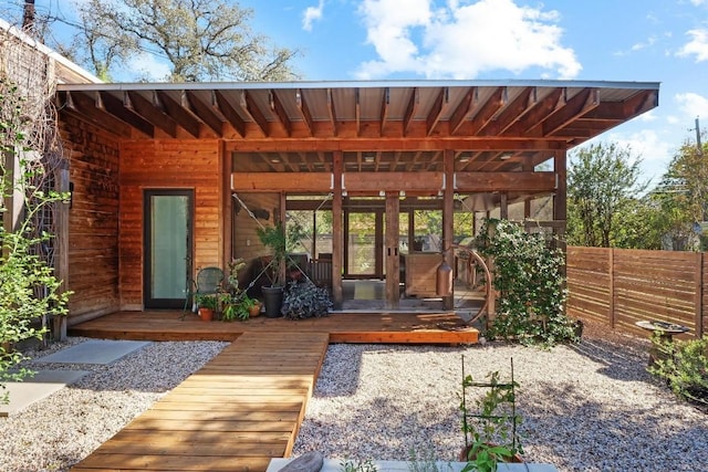 exterior space featuring fence