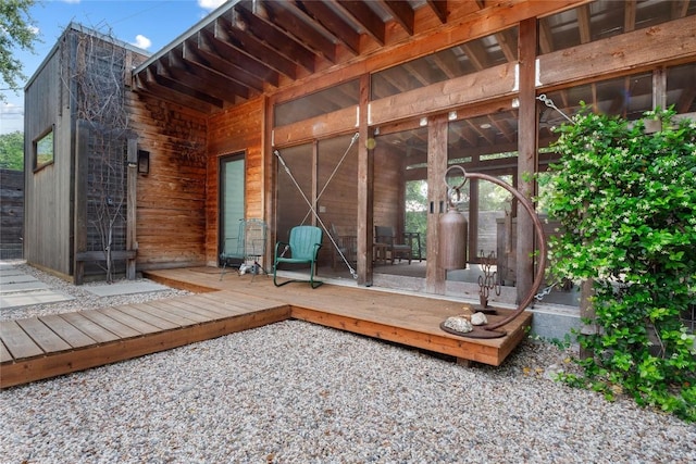 view of wooden terrace