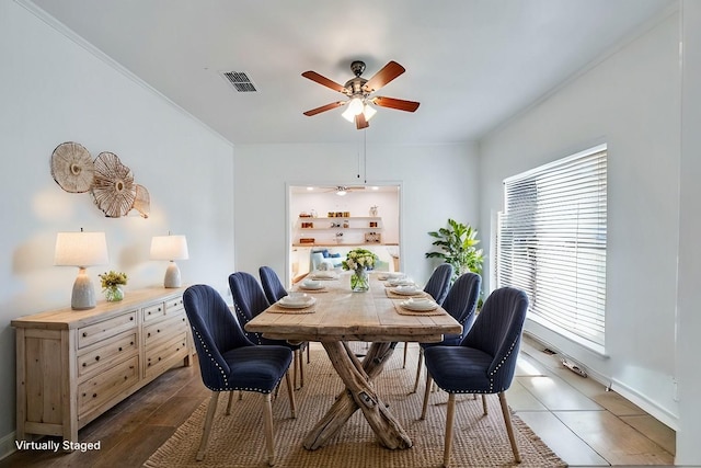 view of dining area