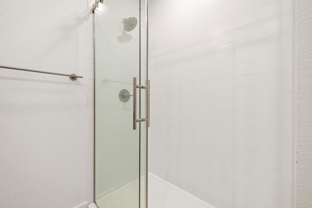 bathroom with walk in shower