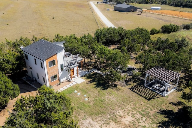 bird's eye view featuring a rural view