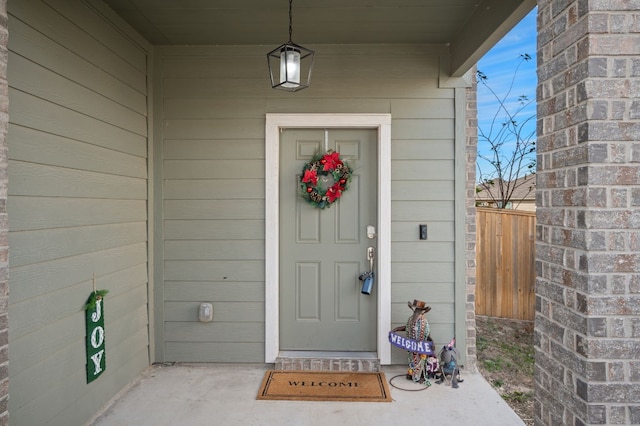 view of doorway to property