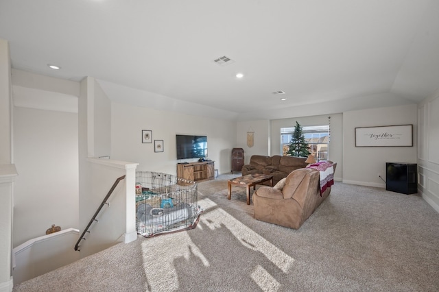 view of carpeted living room