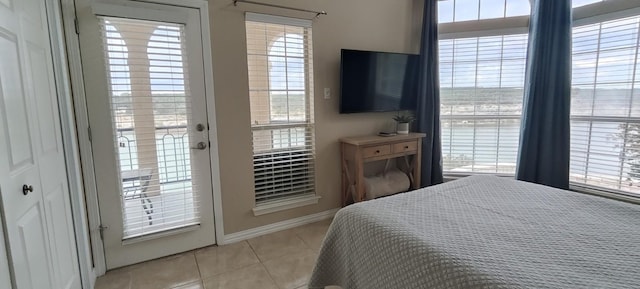 view of tiled bedroom