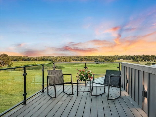 view of deck at dusk