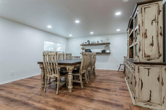 dining room featuring dark wood-type flooring