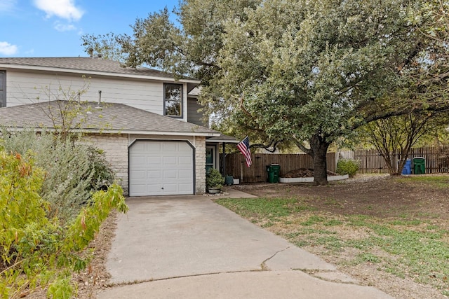 view of front of home featuring a garage