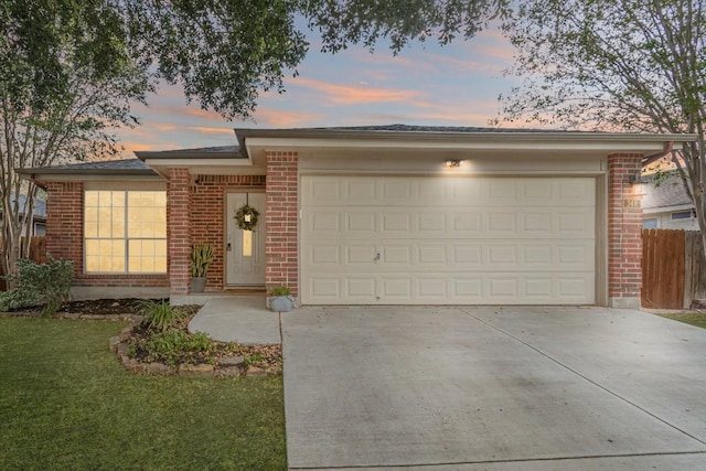 ranch-style house with a garage