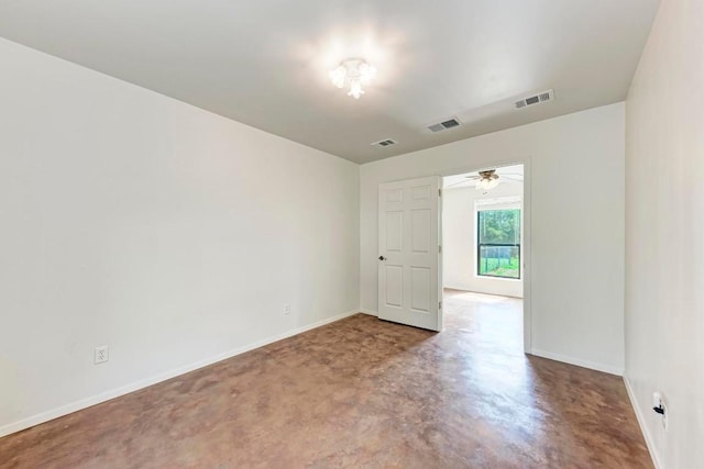 empty room with concrete floors