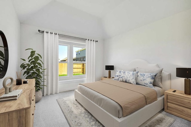 564 Biscayne Bay Bnd, Kyle, TX 78640 - bedroom with carpet floors and vaulted ceiling